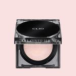 CLIO Kill Cover The New Founwear Cushion SPF50+ PA+++ (15gX2) – Full Coverage Cushion Foundation with High Sun Protection for Flawless, Long - Lasting Skin - Korean Beauty KR