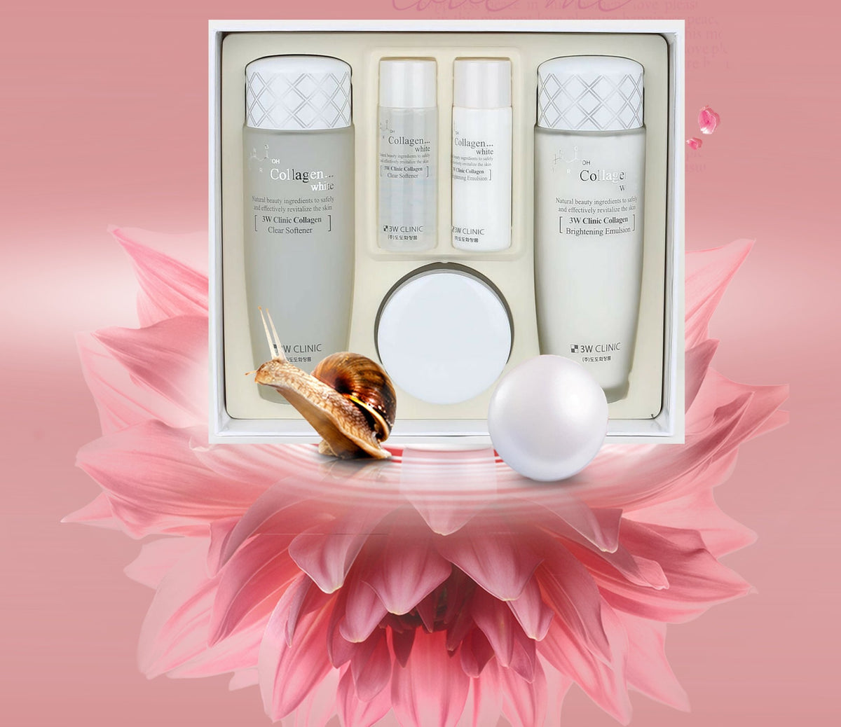 3W Clinic Collagen Whitening Skin Care Items 3 set. Holiday , Gift Set - Korean Beauty KR