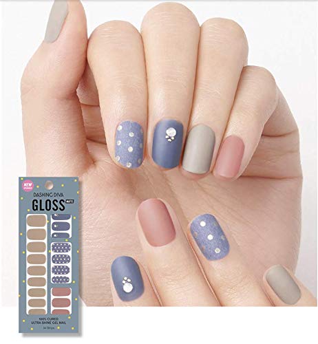 KoreanBeauty Press On Gel Nail Strips Without Glue , Gloss Strips/ Gel Nail Strips (Asian Type) - Dream Ocean - Korean Beauty KR