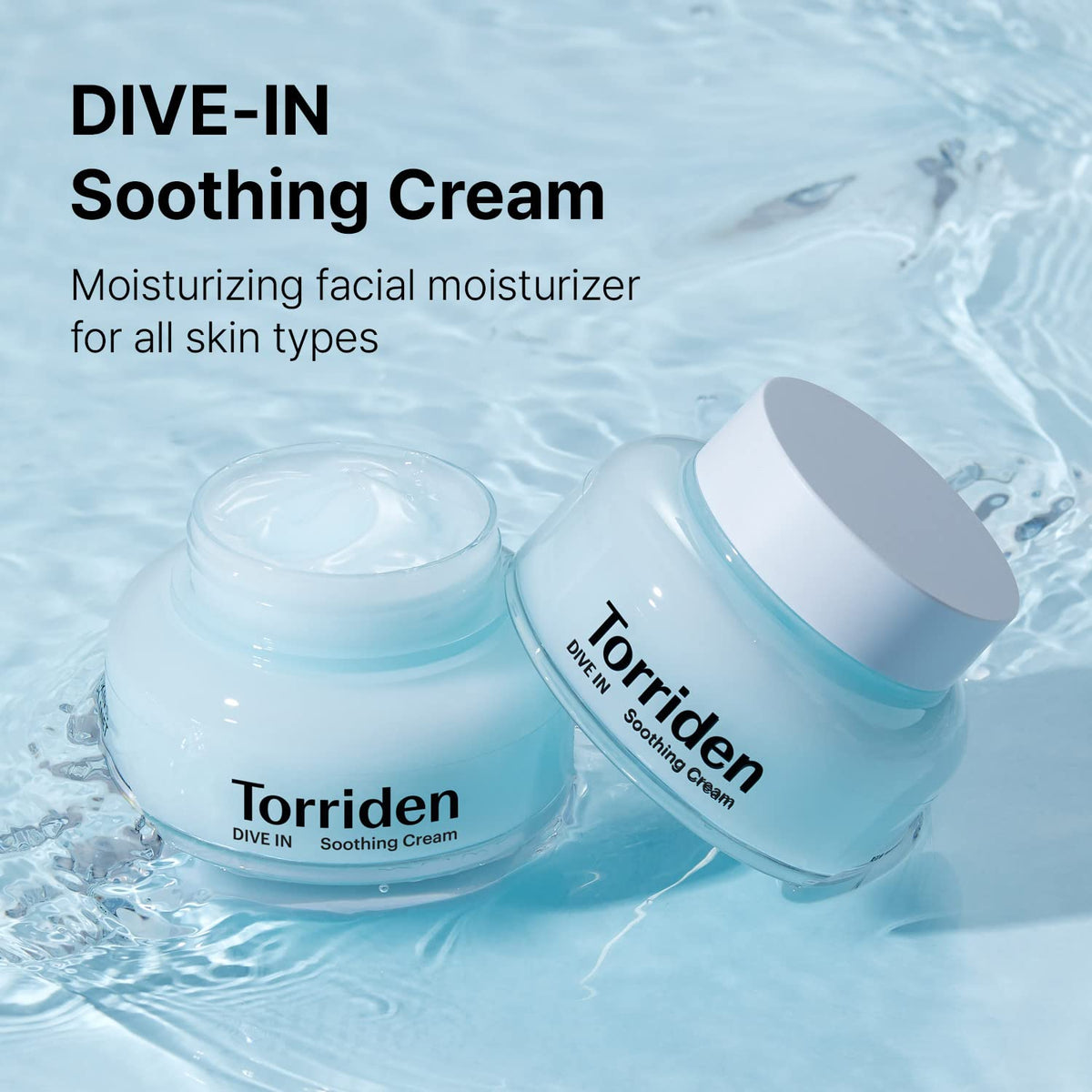Torriden DIVE - IN Soothing Cream 100ml – Calming & Hydrating Cream for Sensitive, Irritated Skin - Korean Beauty KR