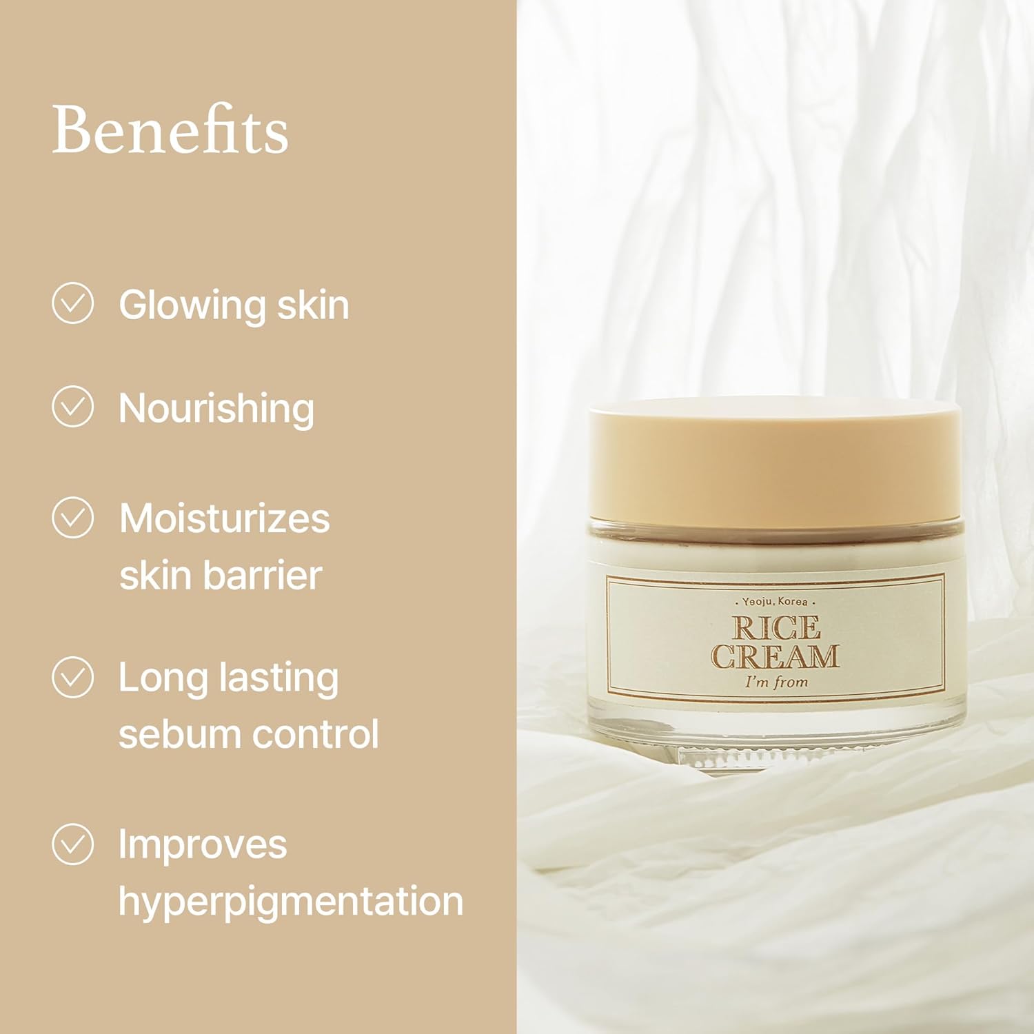 I'm From Rice Cream 50g – Nourishing & Brightening Cream for Soft, Radiant Skin