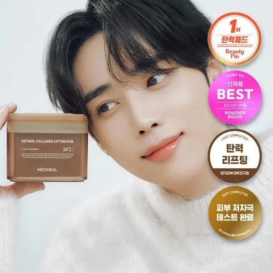 Mediheal Retinol Collagen Lifting Pad 100PCS – Anti - Aging Pads for Firming, Lifting & Smooth Skin - Korean Beauty KR