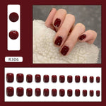 Red Press - On Nails | Glue On Nails for Women Gift | Nail Kit with Glue - Korean Beauty KR
