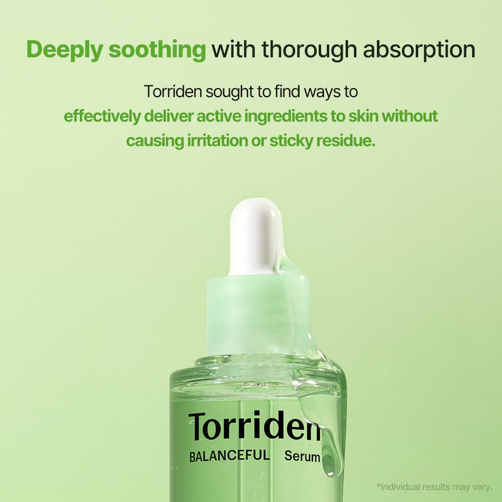 Torriden BALANCEFUL Cica Serum 50ml – Soothing & Hydrating Serum for Sensitive, Balanced Skin - Korean Beauty KR