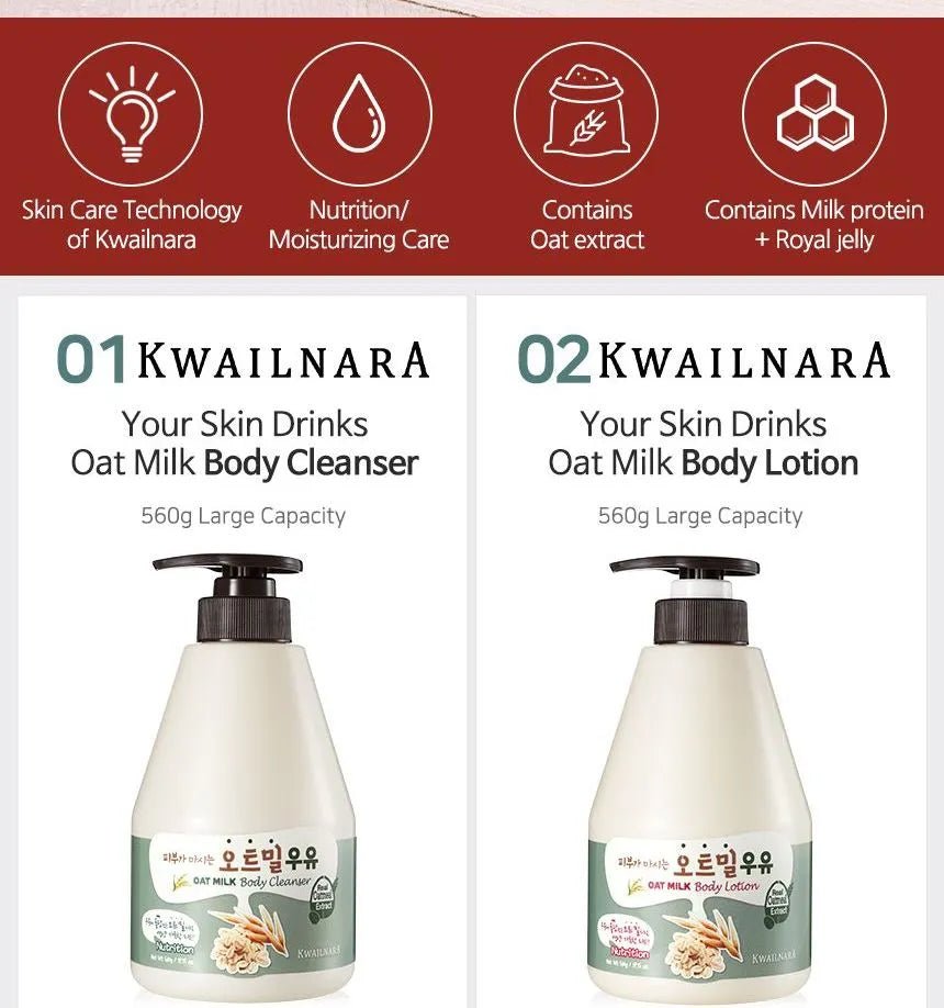Kwailnara Mik Body Lotion 560g – Nourishing & Moisturizing Lotion for Soft, Smooth Skin - Korean Beauty KR