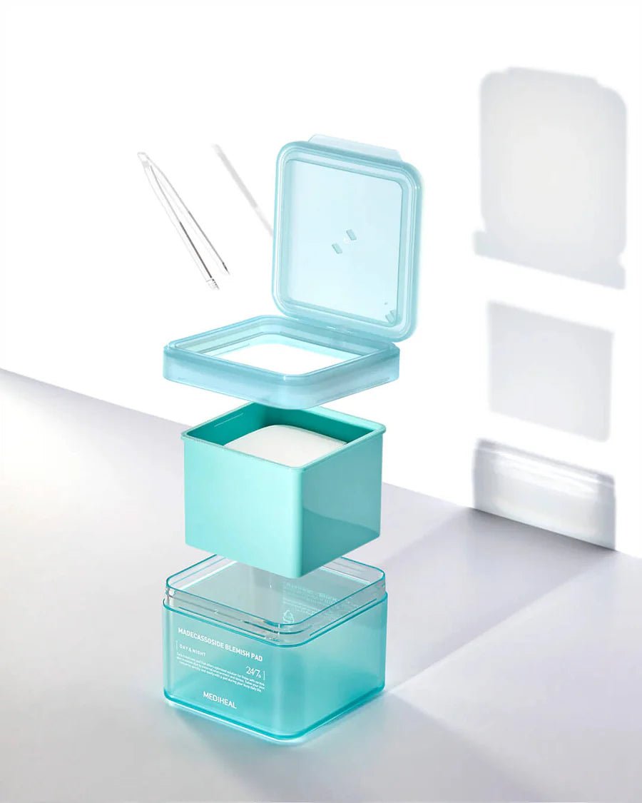 Mediheal Madecassoside Blemish Pad 100pcs – Acne - Fighting & Soothing Pads for Clear, Calm Skin - Korean Beauty KR