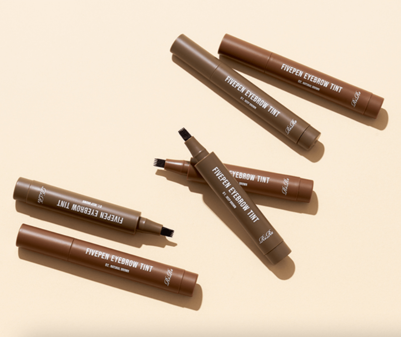 RiRe Fivepen Eyebrow Tint – Multi - Use Eyebrow Tint for Long - Lasting, Defined Brows - Korean Beauty KR