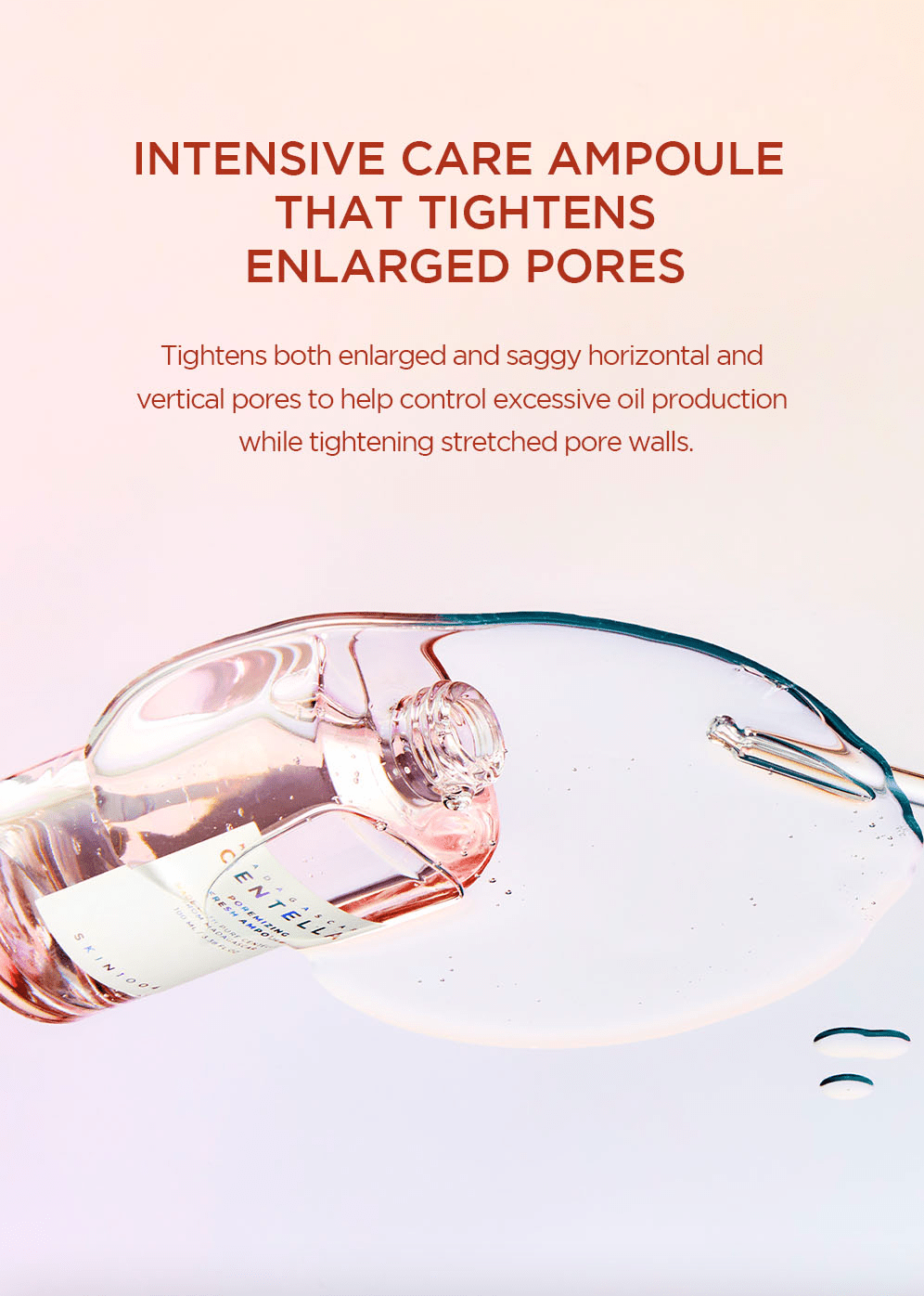 SKIN1004 Madagascar Centella Poremizing Fresh Ampoule 100ml – Pore - Refining & Hydrating Ampoule for Smooth, Clear Skin - Korean Beauty KR