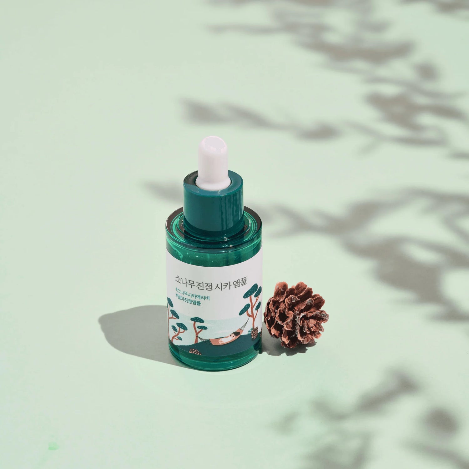 Round Lab Pine Calming Cica Ampoule 30ml – Soothing & Hydrating Ampoule for Sensitive, Irritated Skin - Korean Beauty KR
