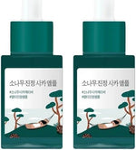 ROUND LAB Pine Calming Cica Ampoule Bundle Set 2 Pcs – Soothing & Hydrating Ampoule for Sensitive, Irritated Skin - Korean Beauty KR