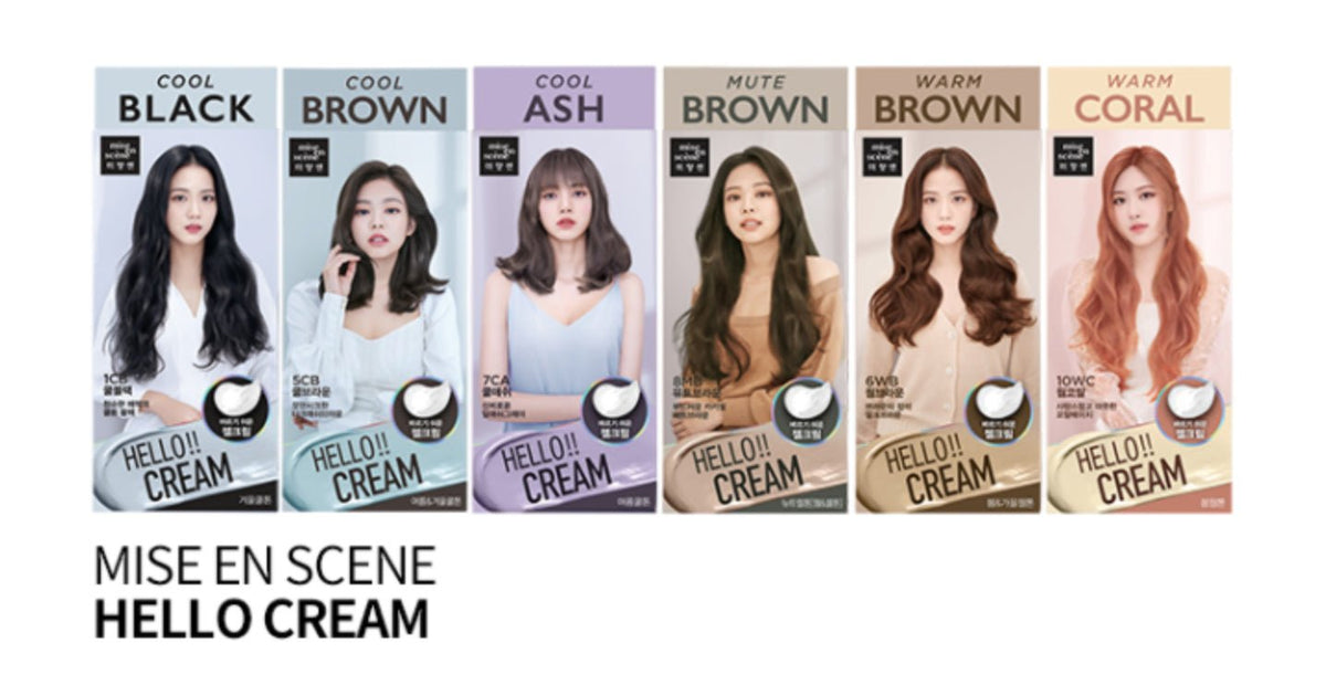 Mise En Scene Hello Cream Personal Hair Color – Easy - to - Use Hair Dye for Vibrant, Long - Lasting Color - Korean Beauty KR