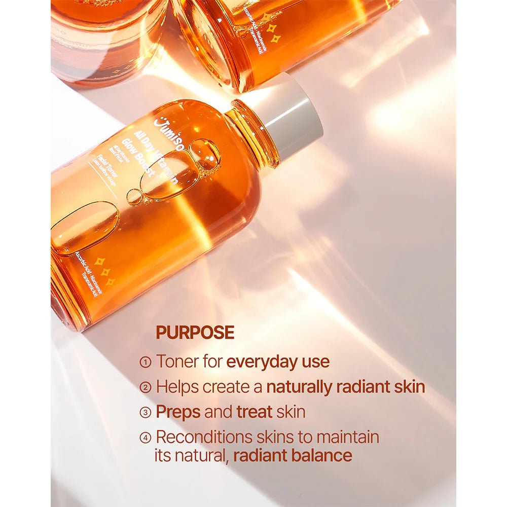 Jumiso All Day Vitamin Glow Boost Facial Toner 125ml – Brightening & Hydrating Toner for Radiant, Glowing Skin - Korean Beauty KR
