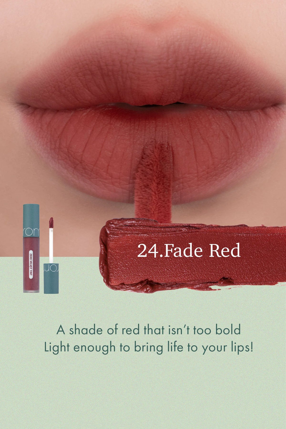 Rom&nd Zero Velvet Tint Vintage Filter Series – Long - Lasting Matte Lip Tint for Soft, Velvety Lips - Korean Beauty KR