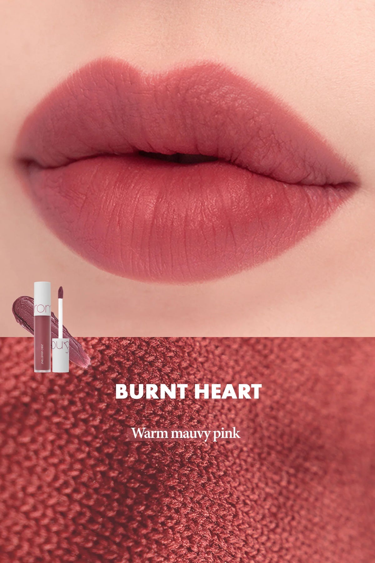 Rom&nd Zero Velvet Tint Original Series – Soft Matte Lip Tint for Smooth Finish & Long - Lasting Color - Korean Beauty KR