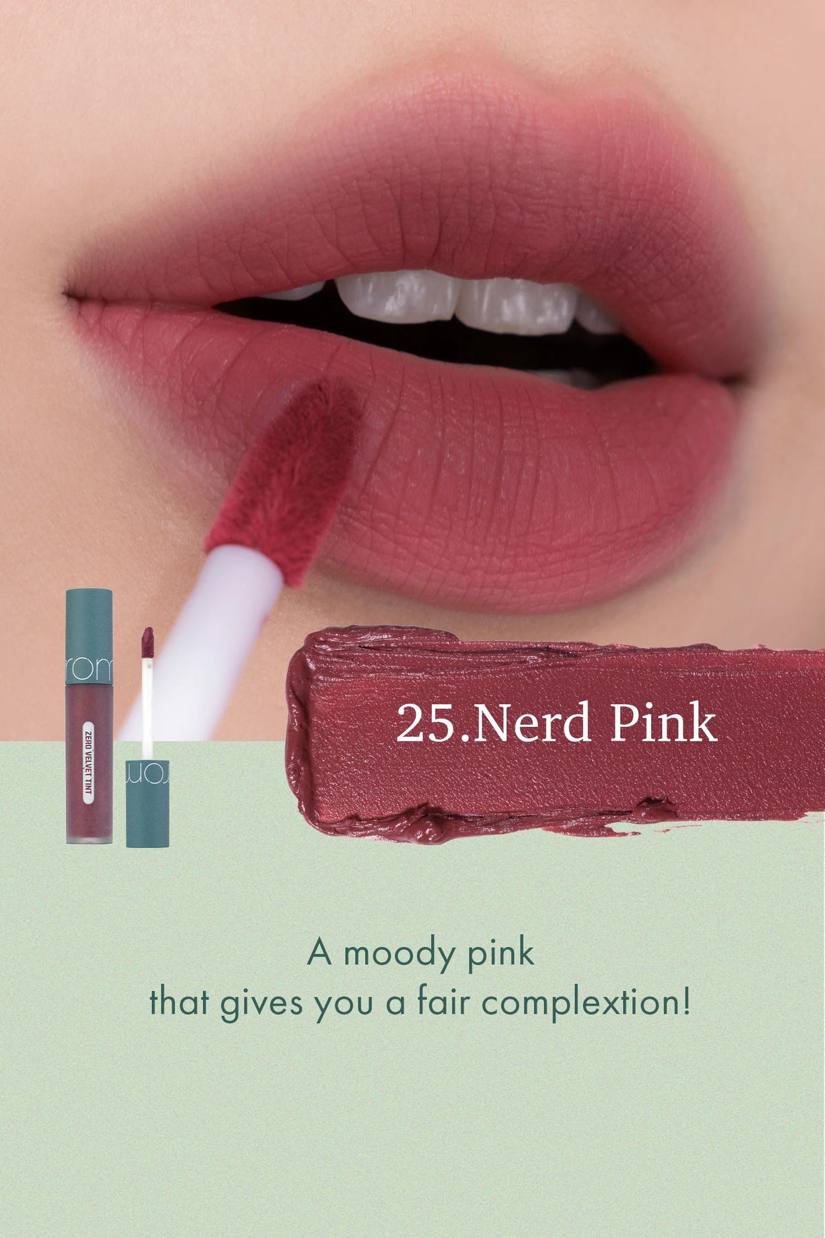 Rom&nd Zero Velvet Tint Vintage Filter Series – Long - Lasting Matte Lip Tint for Soft, Velvety Lips - Korean Beauty KR