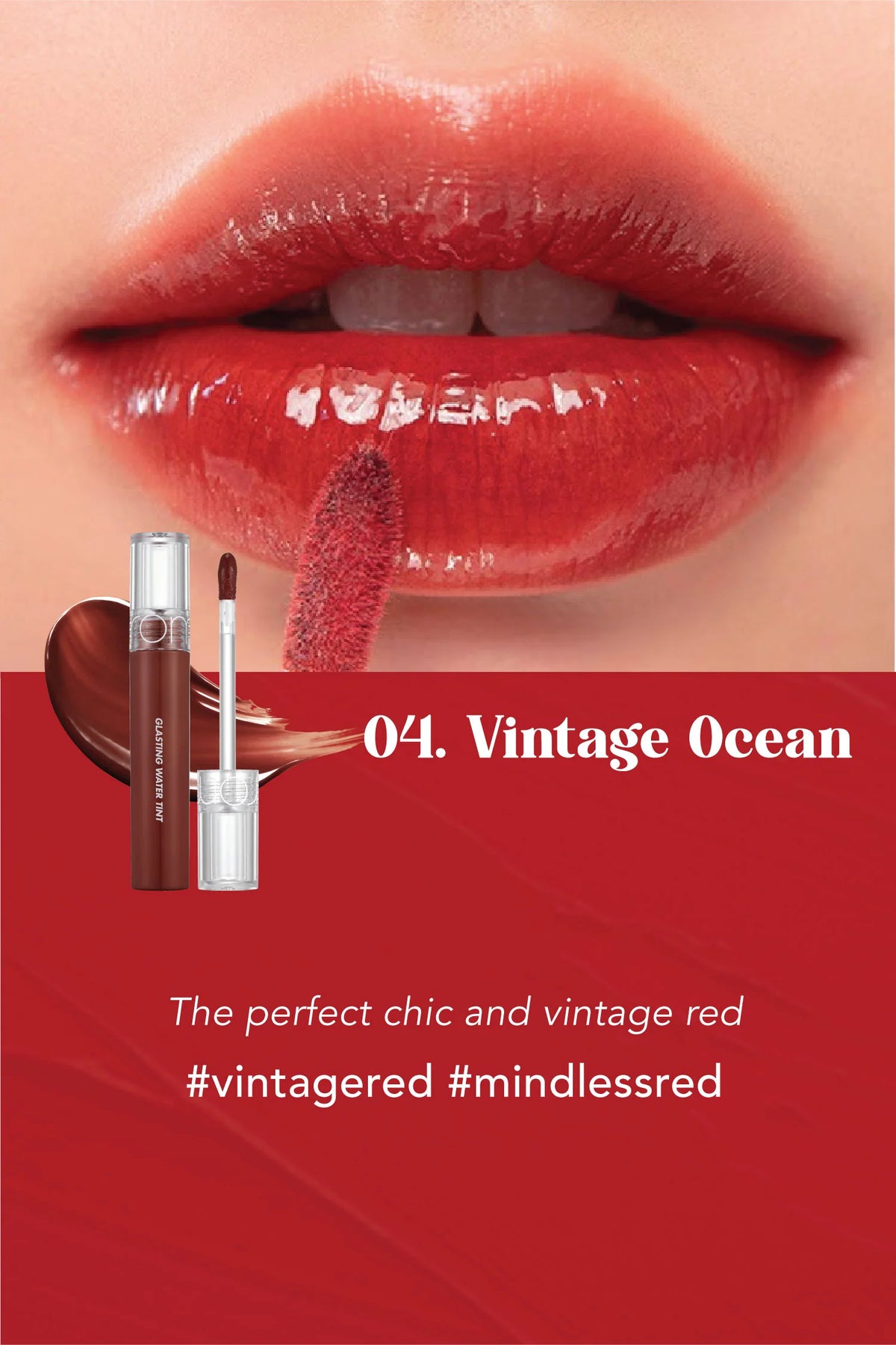 Rom&nd Glasting Water Tint – Hydrating Lip Tint for Glossy, Long - Lasting Colo - Korean Beauty KR