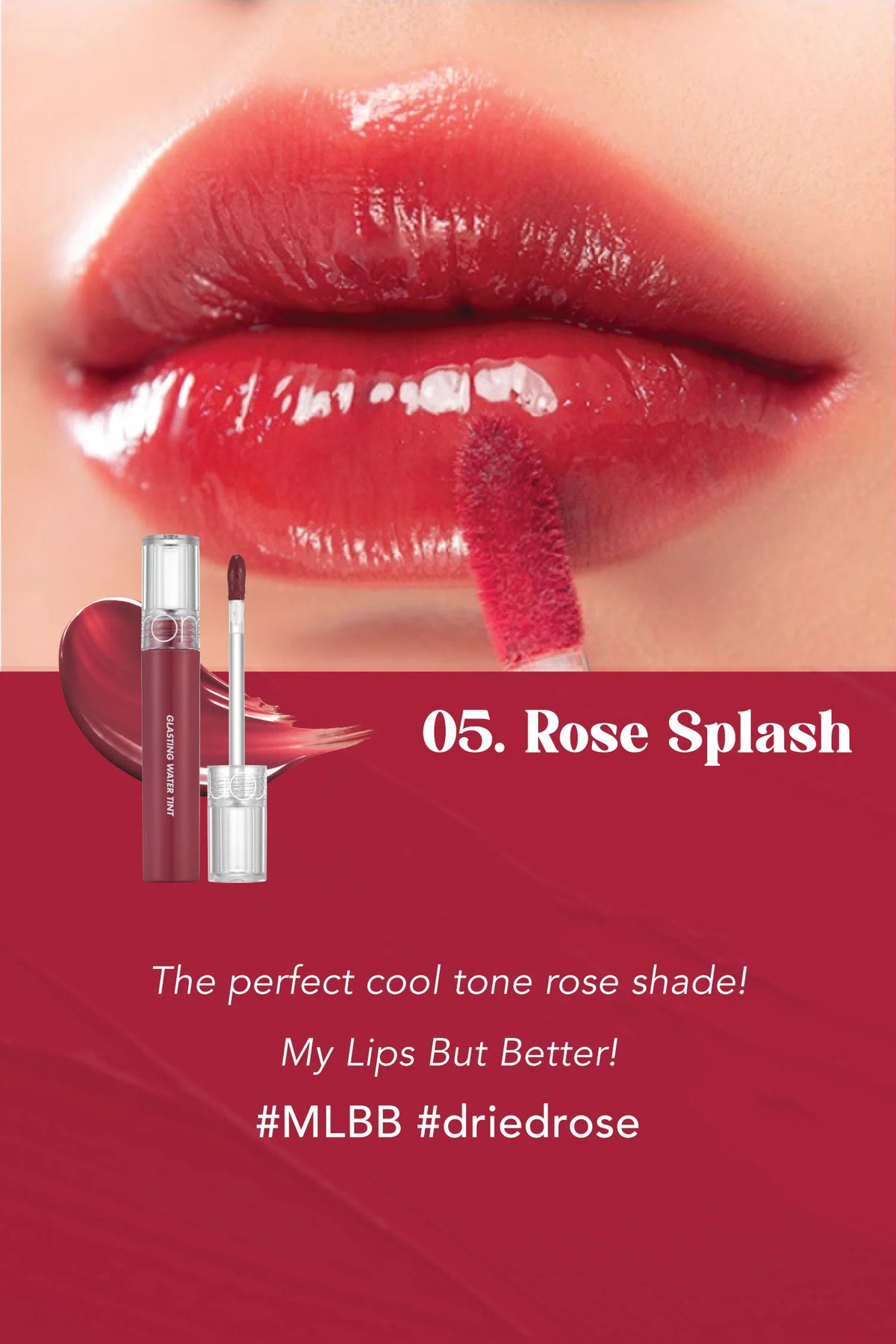 Rom&nd Glasting Water Tint – Hydrating Lip Tint for Glossy, Long - Lasting Colo - Korean Beauty KR