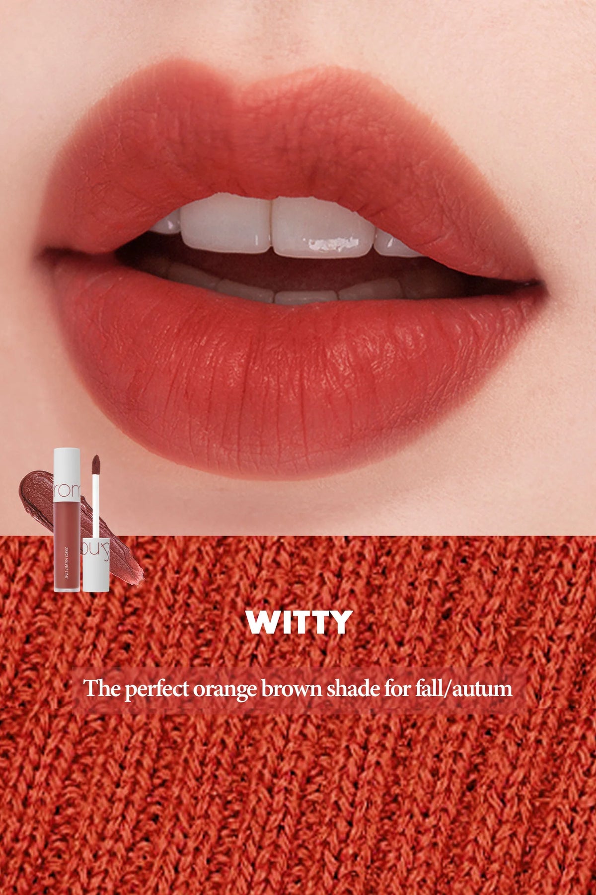Rom&nd Zero Velvet Tint Original Series – Soft Matte Lip Tint for Smooth Finish & Long - Lasting Color - Korean Beauty KR
