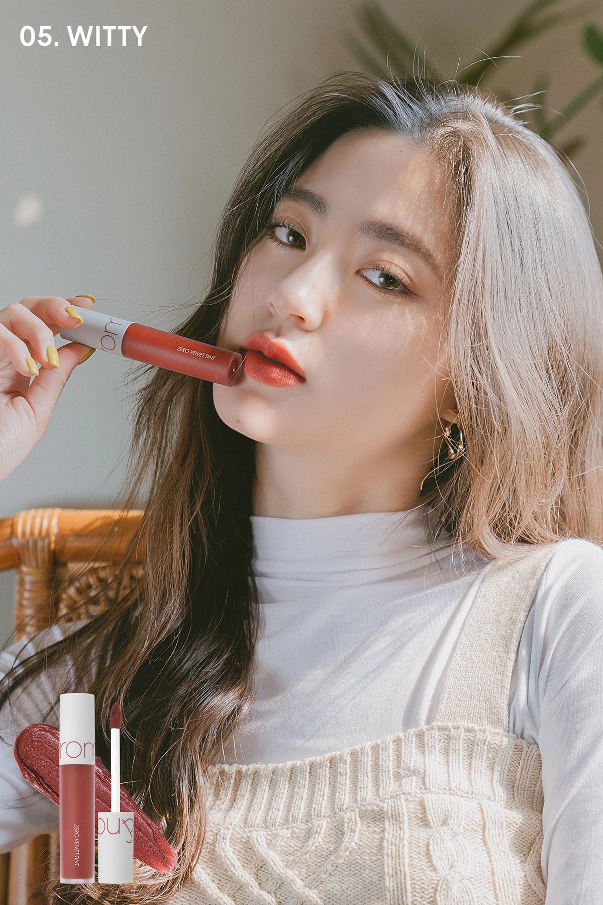 Rom&nd Zero Velvet Tint Original Series – Soft Matte Lip Tint for Smooth Finish & Long - Lasting Color - Korean Beauty KR
