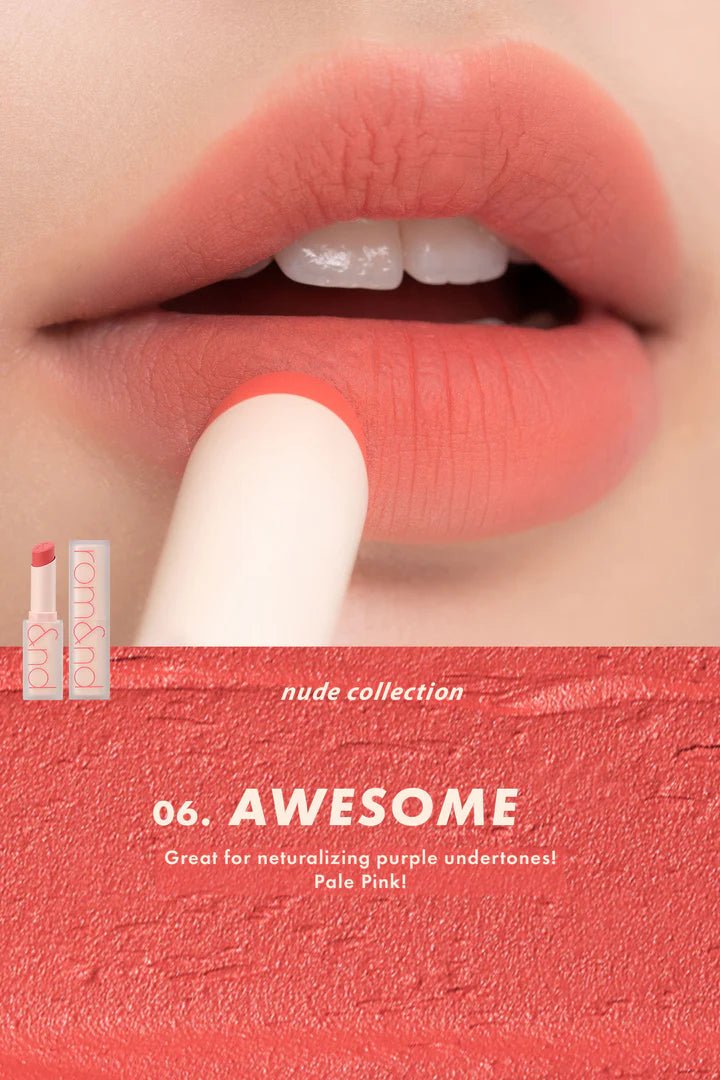 Rom&nd [Renew] ZERO Matte Lipstick – Long - Lasting, Comfortable Matte Lip Color for Bold, Defined Lips - Korean Beauty KR