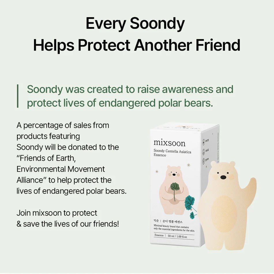 Mixsoon Soondy Centella Asiatica Essence 100ml – Calming & Hydrating Essence for Sensitive Skin - Korean Beauty KR