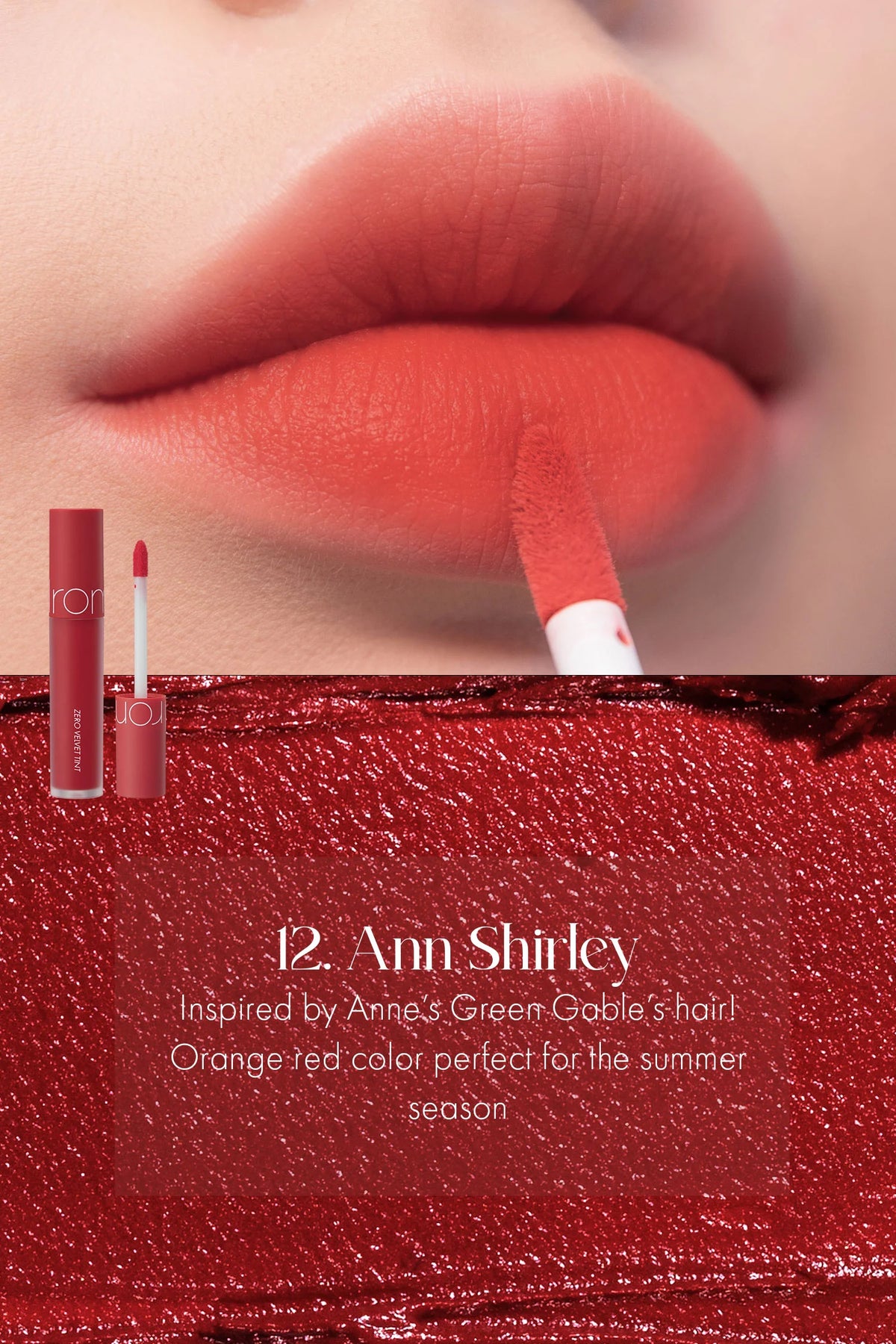 Rom&ND Zero Velvet Tint Baked Velvet Series – Long - Lasting Matte Lip Tint for Smooth, Velvety Lips - Korean Beauty KR