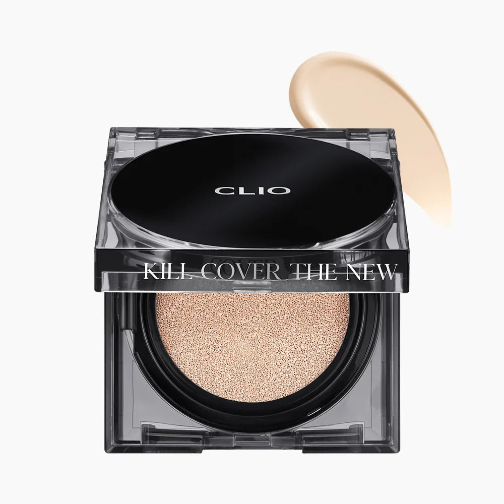 CLIO Kill Cover The New Founwear Cushion SPF50+ PA+++ (15gX2) – Full Coverage Cushion Foundation with High Sun Protection for Flawless, Long - Lasting Skin - Korean Beauty KR