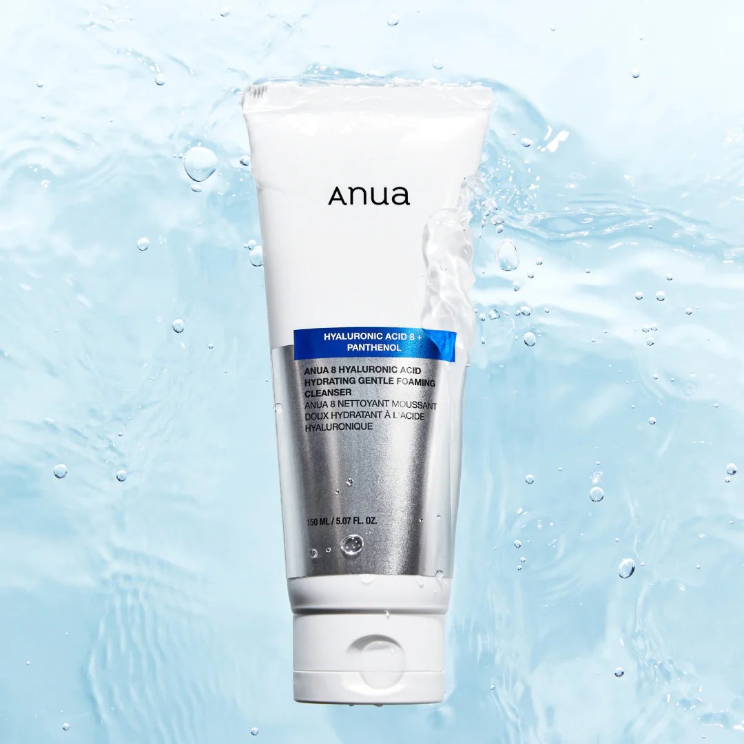ANUA 8 Hyaluronic Acid Hydrating Gentle Foaming Cleanser 150ML – Moisturizing & Soothing Cleanser for Soft, Hydrated Skin - Korean Beauty KR