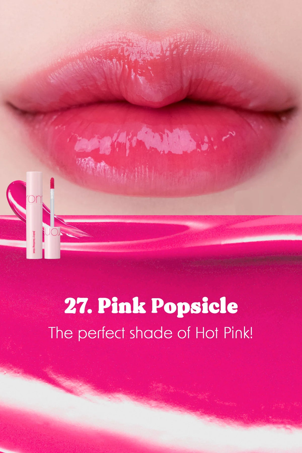 Rom&nd Juicy Lasting Tint – Hydrating & Long - Lasting Lip Tint for Luscious, Vibrant Lips - Korean Beauty KR