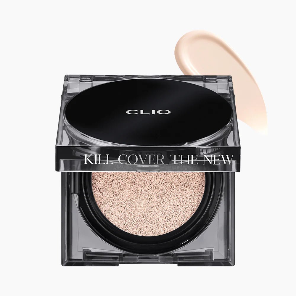 CLIO Kill Cover The New Founwear Cushion SPF50+ PA+++ (15gX2) – Full Coverage Cushion Foundation with High Sun Protection for Flawless, Long - Lasting Skin - Korean Beauty KR