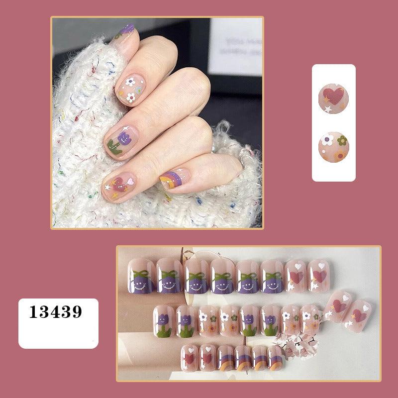 Red Press - On Nails | Glue On Nails for Women Gift | Nail Kit with Glue - Korean Beauty KR