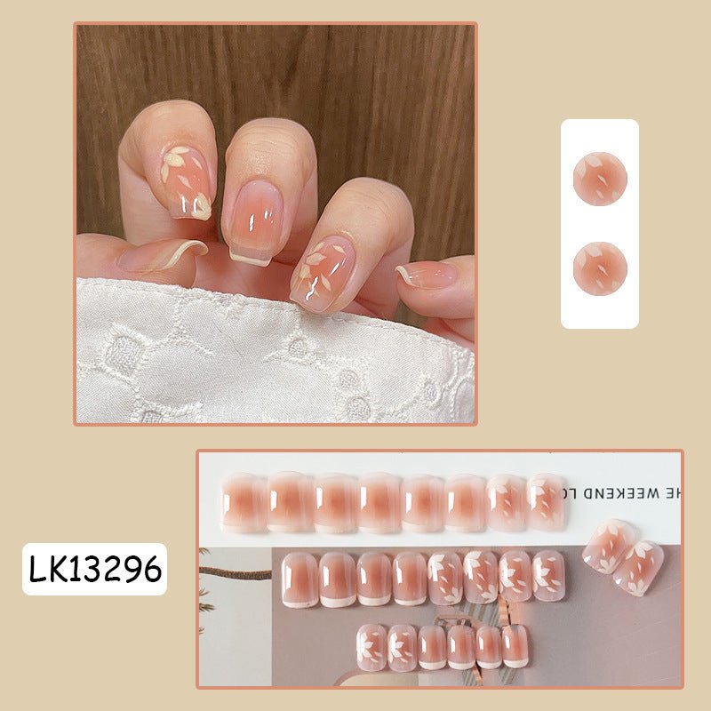 Pink French Press - On Nails | Glue On Nails for Women Gift | Nail Kit with Glue - Korean Beauty KR