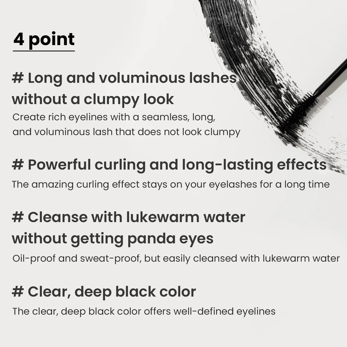 Heimish Dailism Smudge Stop Mascara Black Volume – Volumizing & Smudge - Proof Mascara for Bold, Defined Lashes - Korean Beauty KR