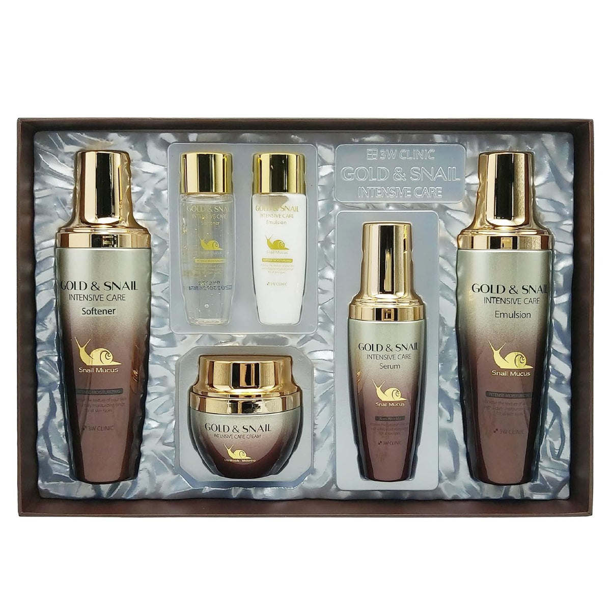 3W Clinic Gold & Snail Intensive Care 4 Set - Korean Beauty KR