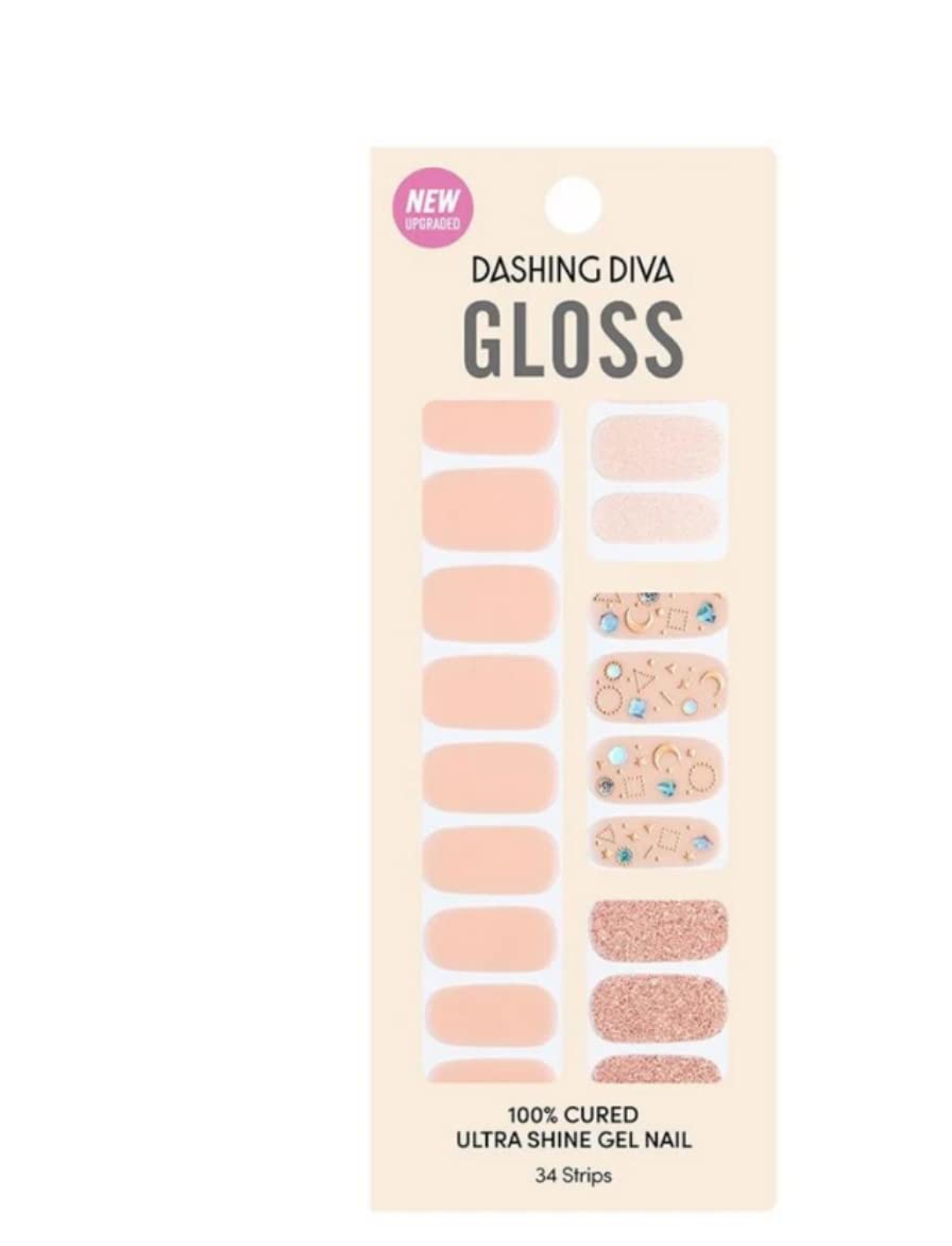 KoreanBeauty Press On Gel Nail Strips Without Glue , Gloss Strips/ Gel Nail Strips( Asian Type - ) Nebula - Korean Beauty KR