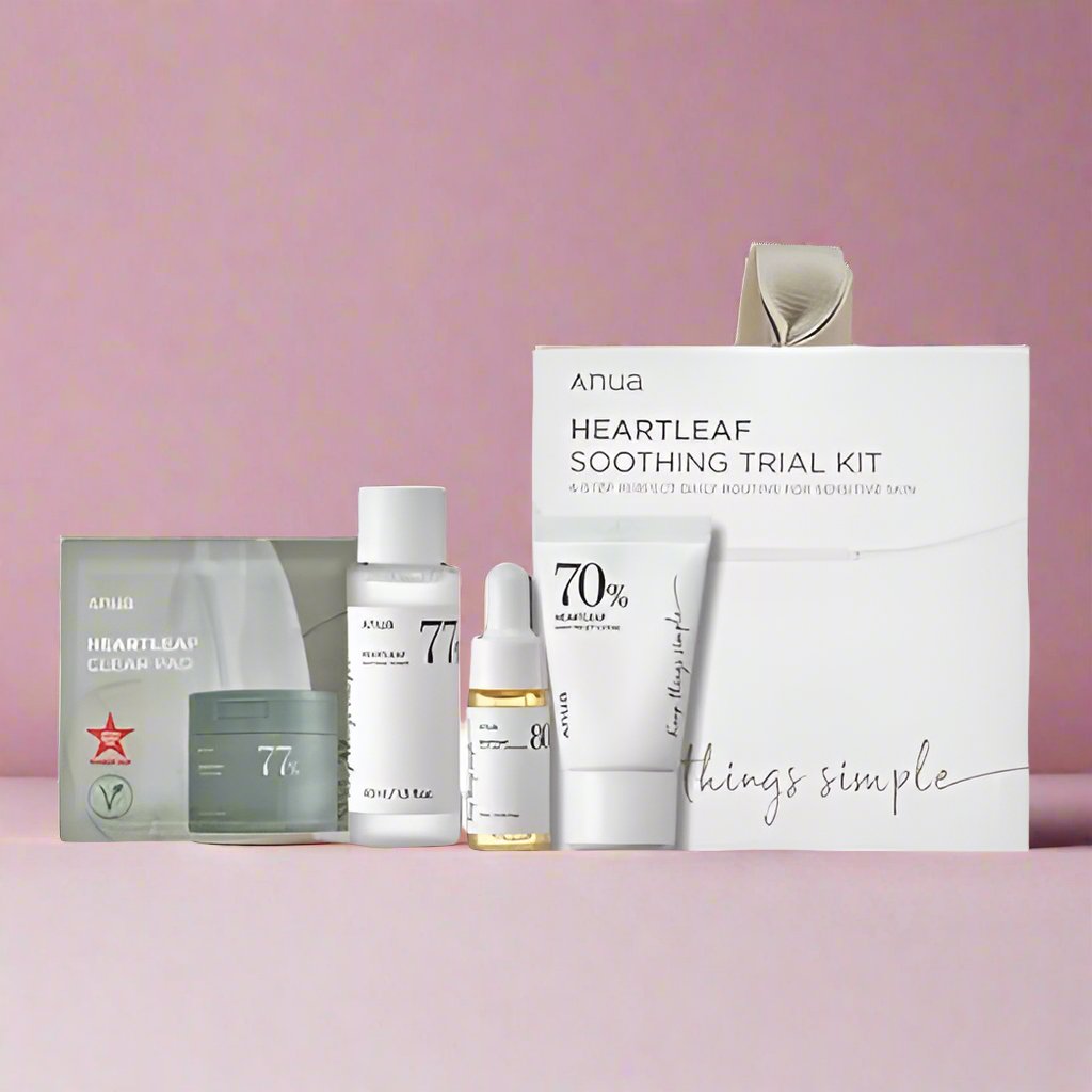 Anua Heartleaf Soothing Trial Kit – Calming & Hydrating Skincare Set for Sensitive Skin - Korean Beauty KR