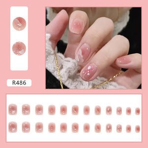Pink French Press - On Nails | Glue On Nails for Women Gift | Nail Kit with Glue - Korean Beauty KR