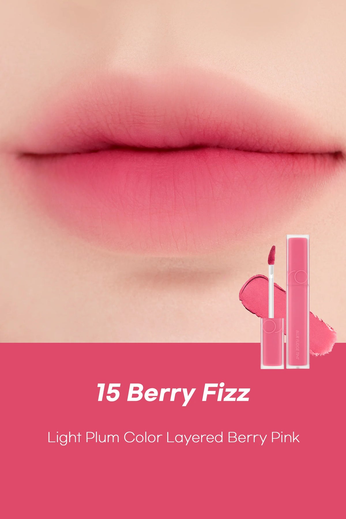 Rom&nd Blur Fudge Tint – Soft Matte Lip Tint for Smooth, Long - Lasting Color - Korean Beauty KR
