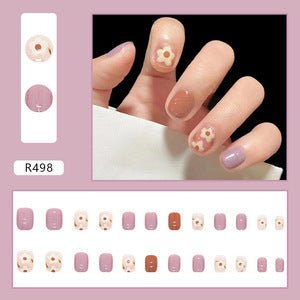 Pink French Press - On Nails | Glue On Nails for Women Gift | Nail Kit with Glue - Korean Beauty KR