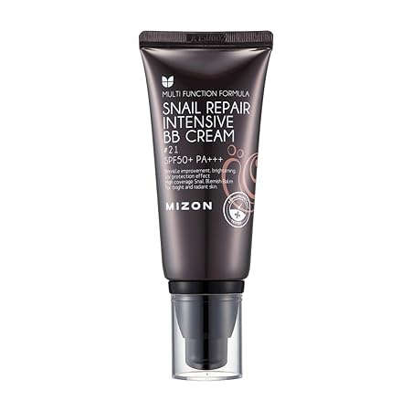 Mizon Snail Repair Intensive BB Cream – Full Coverage & Skin Repairing BB Cream for Smooth, Glowing Skin - Korean Beauty KR