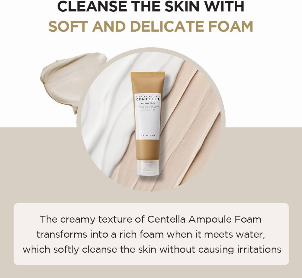 SKIN1004 Madagascar Centella Ampoule Foam 125ml – Soothing & Hydrating Foam Cleanser for Sensitive Skin - Korean Beauty KR