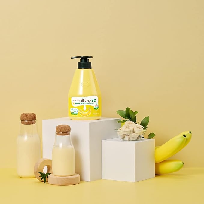 Kwailnara Banana Milk Body Cleanser 560ml – Nourishing & Moisturizing Body Wash for Soft, Smooth Skin - Korean Beauty KR