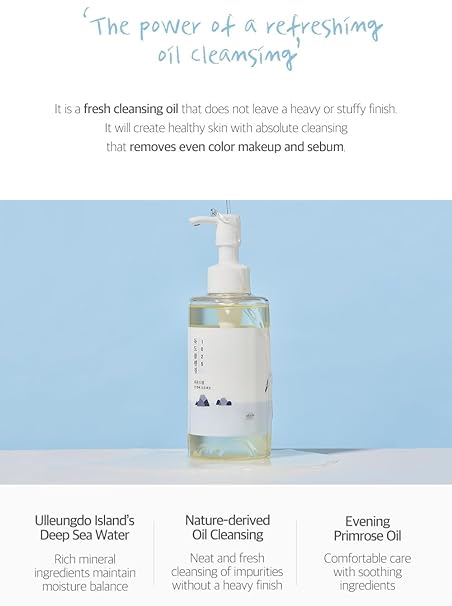 Round Lab 1025 Dokdo Cleansing Oil 200ml – Nourishing & Hydrating Oil Cleanser for Smooth, Clear Skin - Korean Beauty KR
