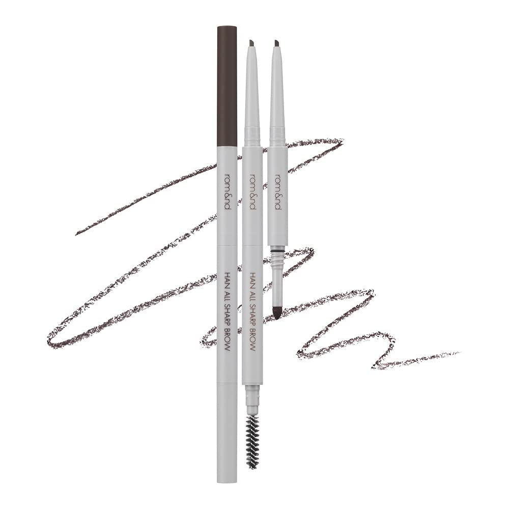 Rom&nd Han All Sharp Brow – Precise & Long - Lasting Brow Pencil for Defined, Natural Brows - Korean Beauty KR