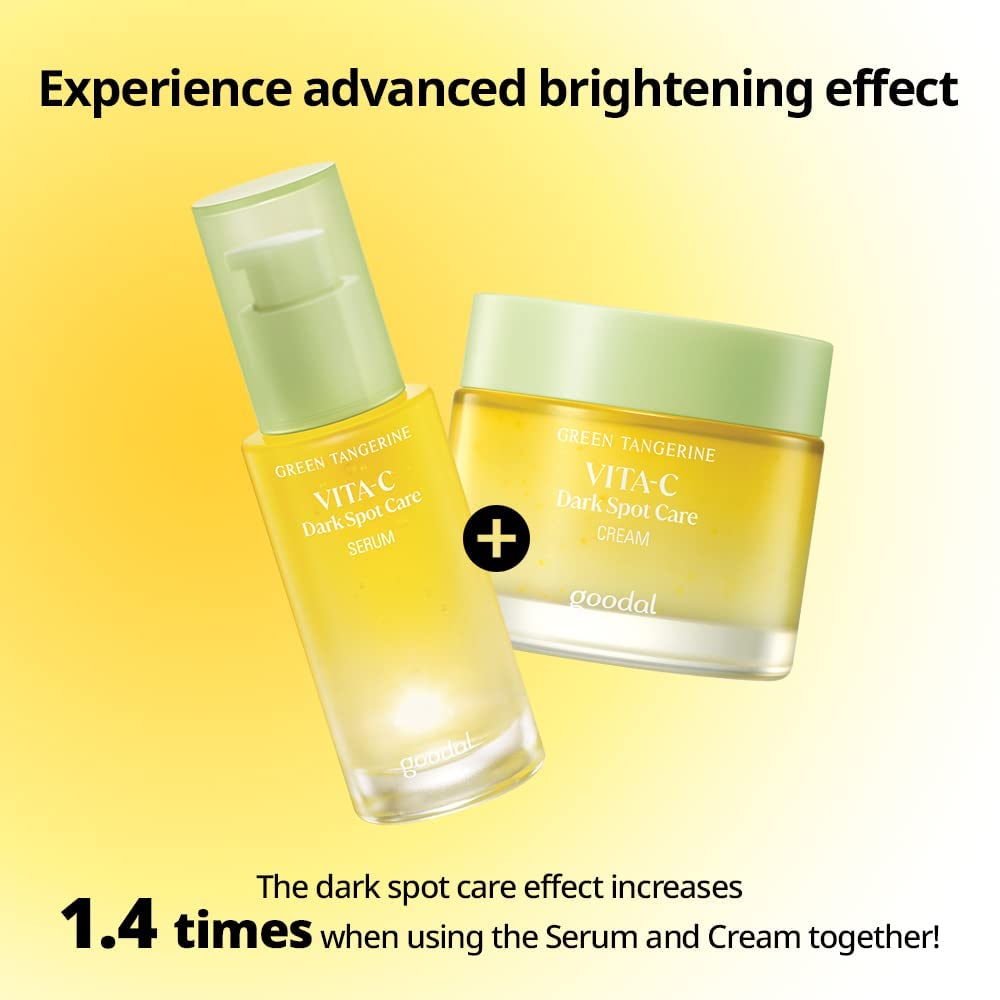 GOODAL Green Tangerine Vitamin C Cream – Brightening & Revitalizing Cream for Glowing, Even Ski - Korean Beauty KR