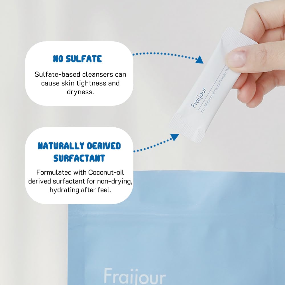 Fraijour Pro - Moisture Enzyme Powder Wash 1g*30ea – Gentle Exfoliating Powder Wash for Smooth, Hydrated Skin - Korean Beauty KR