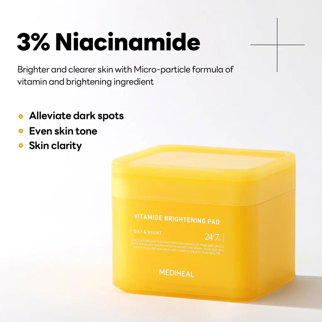 Mediheal Vitamide Brightening Pad 100 pcs – Vitamin - Infused Pads for Radiant, Even Skin Tone - Korean Beauty KR