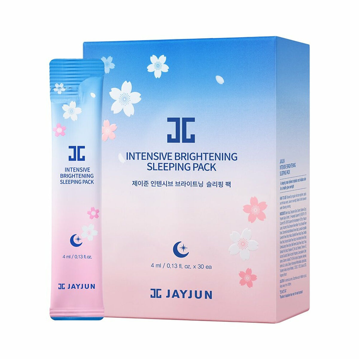 Jayjun Intensive Brightening Sleeping Pack 4ml*30pcs – Brightening & Hydrating Overnight Mask for Glowing, Even Skin - Korean Beauty KR