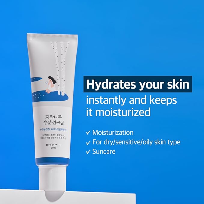 Round Lab Birch Juice Moisturizing Sun Cream 50ml – Hydrating Sunscreen with SPF50+ for Smooth, Protected Skin - Korean Beauty KR