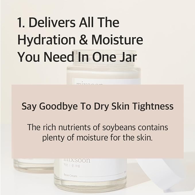 MIXSOON Bean Cream 50ml – Nourishing & Hydrating Cream for Smooth, Glowing Skin - Korean Beauty KR